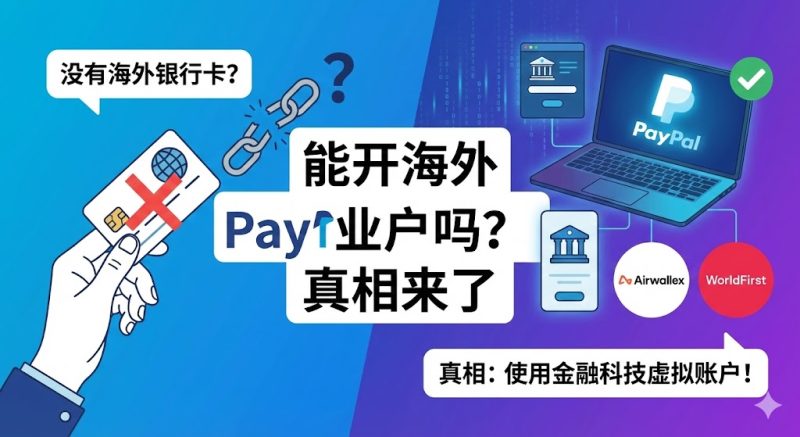 没有海外银行卡，能开海外PayPal企业户吗？真相来了-让出海更简单可控、稳定高效